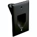Datacomm Electronics 45-0001-BK Gang Recessed Cable Plate (Black)