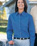 Harvard Sqaure Ladies' 100% Cotton Long Sleeve Peached Twill Shirt