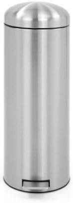 Brabantia 479243 Matte Steel Finger Print Proof Retro Pedal Bin, 20-Liter by Brabantia USA