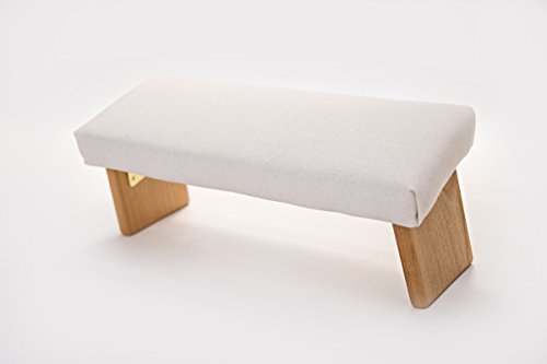 Folding Meditation Bench, Angled Legs (Natural, Standard)
