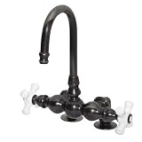 American Bath Factory F1-1312-OB-F9-9500-PX-OB F1-1312 Deck Mount Bathtub Faucet, Porcelain Cross Ha