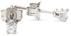 10k Gold, Round, Diamond Stud Earrings (1/10 cttw, J-K Color, I2-I3 Clarity)