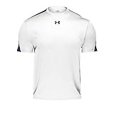 Men's Under Armour Team Zone Shortsleeve T- Shirt - White/Midnight Navy