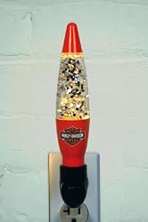 8" Harley-Davidson Orange Sparkling Metal Night Light