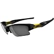 Oakley Flak Jacket XLJ Men's Special Editions Livestrong Racewear Sunglasses w/ Free B&F Heart Sticker Bundle - Jet Black/Black Iridium