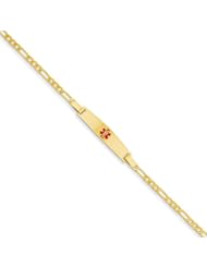 14k Yellow Gold 8in Medical Jewelry Bracelet. Metal Wt- 3.7g