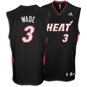 Dwayne Wade Miami Heat Youth Replica Basketball Jersey By Adidas