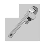 Martin PWA48 Straight Aluminum Handle Heavy Duty Pipe Wrench, Size 48, 10-1/8 Overall Length, 6 Capa