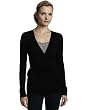 Three Dots Women's Jers Col Long-Sleeve Wrap Cardigan