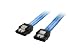 Syba SY-CAB40005 Metal Latching SATA Cable With straight Connectors (17 Inches, Transparent Blue)