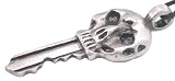 Bone Skeleton Key Pewter Pendant Necklace