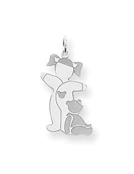 925 Sterling Silver Dream Girls PJ Teddy Bear Charm