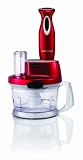 Morphy Richards Accents 48919 Hand Blender and Food Processor, Red