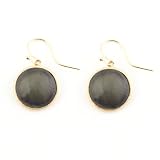 Grey Glass Hook Earrings by Michael Vincent Michaud