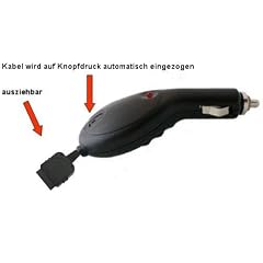 Original Trendline24 Premium KFZ-Ladekabel mit Aufrollmechanismus für Apple iPhone (nicht 3G) / iPod Touch 1.Gen. / Mini / Nano / Video / Photo und kompatible Modelle -inkl. Transportbeutel