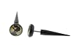 Genuine Ed Hardy Black Fake Taper - Panther Logo - 16g Wire - 00G - 32mm Length - Sold as a Pair