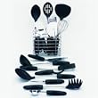 Maxam 17pc Kitchen Tool Set w/ Wire Basket Holder Maxam 17pc Kitchen Tool Set w/ Wire Basket Holder