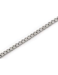14K White Gold Diamond U Bracelet