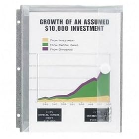 Poly Ring Binder Pockets 9 x 111/2 Clear 3/Pack