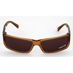 Genuine Police Sunglasses with Shiny Cognac Brown Frame and Brown Lenses. Model: S1493-2GG