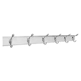 InterDesign 6 Hook Wall Mount Rack - White