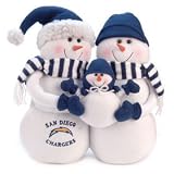 San Diego Chargers Table Top Snow Family Show Off Your Holiday And Team Spirit