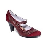 Hush Puppies Alise | Ladies Maryjane Shoes Dark Brown Leather Suede by Hush Puppies