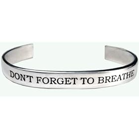 Sterling Silver Don't Forget To Breathe Bracelet