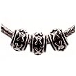Silver Plated Spacer Bead Fits Pandora Hugs, 11mm (3) Silver Plated Spacer Bead Fits Pandora Hugs, 11mm (3)