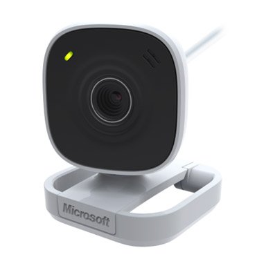 Microsoft LifeCam VX-800 300K USB 2.0 Webcam w/Built-in Microphone & LCD Clip-On (White/Black) -Rotates A Full 360 Degrees