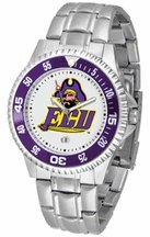 East Carolina Pirates Competitor Watch with a Metal Band