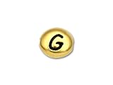 Antique Gold-Plated Pewter Letter Bead - G