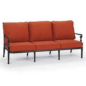 Carlisle Outdoor Sofa with Cushions - Wyndham Wheat - Frontgate, Patio Furniture