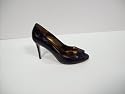 Enzo Angiolini 'MerryAnn' Leather Croc Pump (Dark Brown)