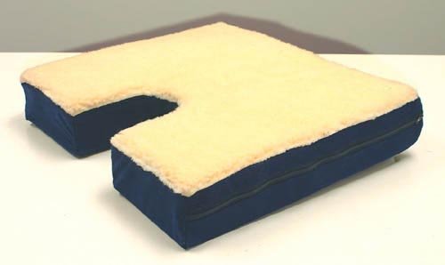 Coccyx Gel Seat Cushion With Fleece Top 16 D x 18 W x 3