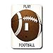 Sandy Mertens Outdoor Sports Designs - Play Football - Light Switch Covers - single toggle switch