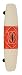 Acorn PPKYP Lg Pull Off White with Sq Orange Rose