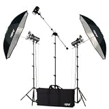 Smith-Victor - FL220K 3-Light 510 Watt-Sec. Essential Studio Kit with Boom-Arm