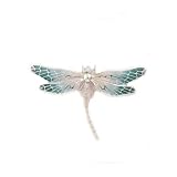 Image of Enamelled Dragonfly Brooch- Turquoise