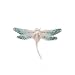 Enamelled Dragonfly Brooch- Turquoise