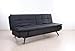 Leather Convertible Sofa With Wood and Metal Construction Adjustable Armrests Adjustable Split Backs & Seat and Back Cushion