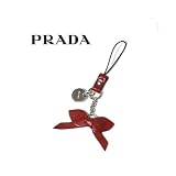 【送料無料・正規品】 PRADA / プラダ リボン モチーフ レザー ストラップ チャーム レッド 1ARB70 【正規専用箱付】 SCARLATTO プラダ ハンドバッグ