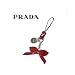 【送料無料・正規品】 PRADA / プラダ リボン モチーフ レザー ストラップ チャーム レッド 1ARB70 【正規専用箱付】 SCARLATTO