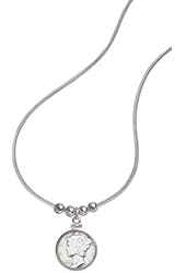 Sterling Silver Mercury Dime Pendant