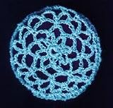 Aqua Hair Net Crocheted Hair Bun Cover- LARGE