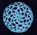 Aqua Hair Net Crocheted Hair Bun Cover- LARGE