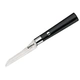 Boker Knives 408DAM Damast Black VII Vegetable Fixed Blade Knife with Wood Handles
