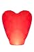 Night Sky Lanterns Red x 5 pack Premium Heart Shaped Sky Lantern