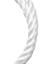 Koch 5211235 3/8 by 50-Feet Nylon Twisted 3 Strand Rope, White