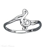 Sterling Silver Treble Clef Ring